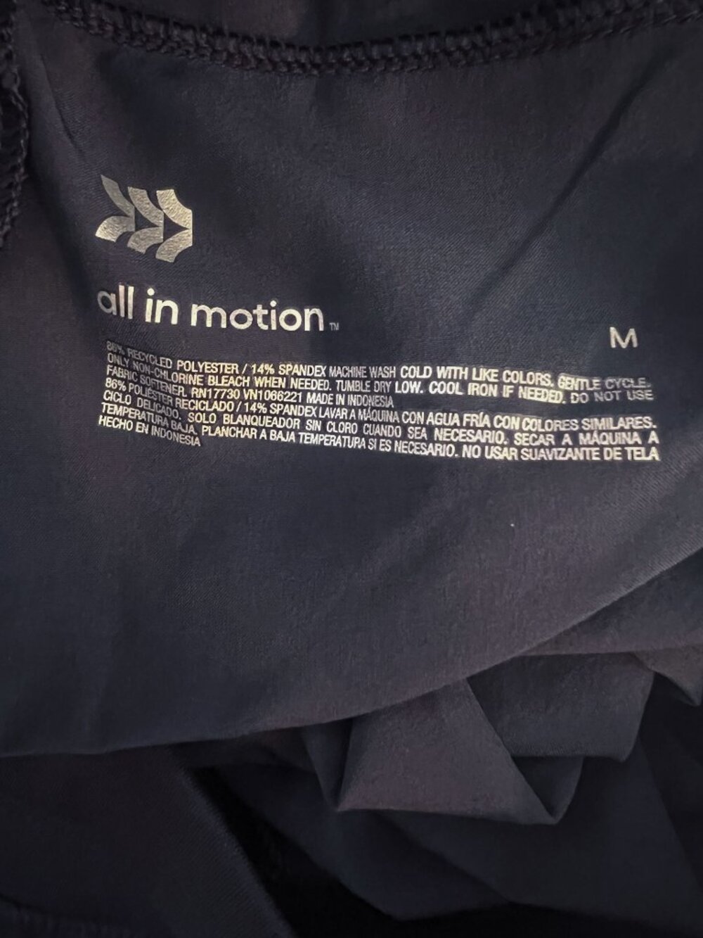 All In Motion Women's Active Light Mid-Rise Cargo Joggers Medium Navy Blue - Picture 8 of 12